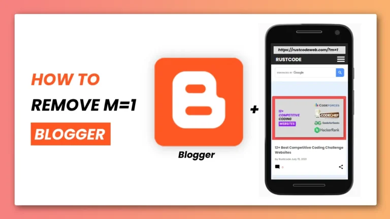 how to remove ?m=1 from blogger